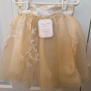 Monique Lhuillier & Pottery Barn Lace Tulle Tutu Cream
